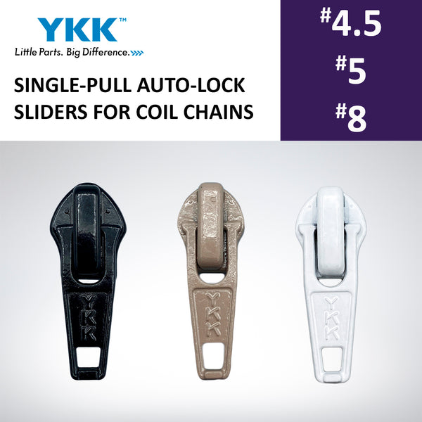 SINGLE-PULL AUTO-LOCK YKK COIL ZIPPERS