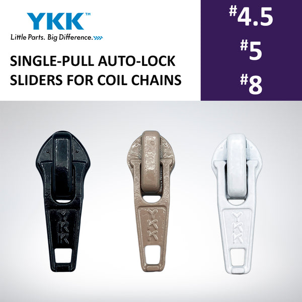 SINGLE-PULL AUTO-LOCK YKK COIL ZIPPERS  Quality Thread – Quality Thread &  Notions