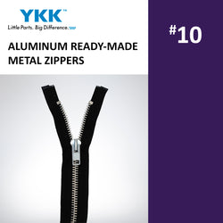 ALUMINUM READY-MADE YKK® METAL ZIPPERS