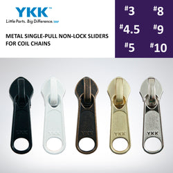 METAL SINGLE-PULL NON-LOCK YKK® COIL ZIPPERS