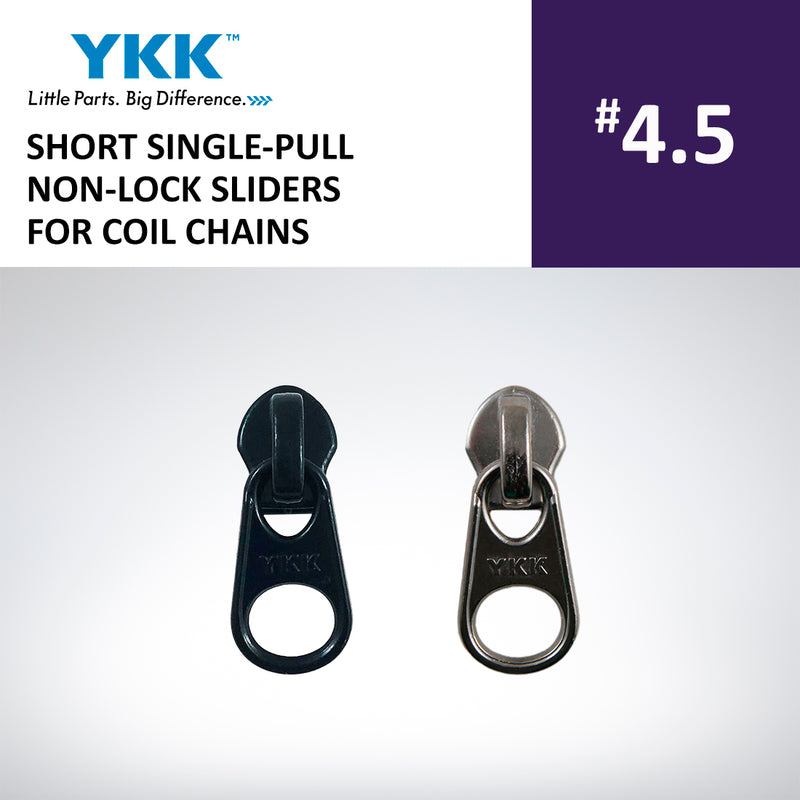 SHORT SINGLE-PULL NON-LOCK YKK® COIL ZIPPERS