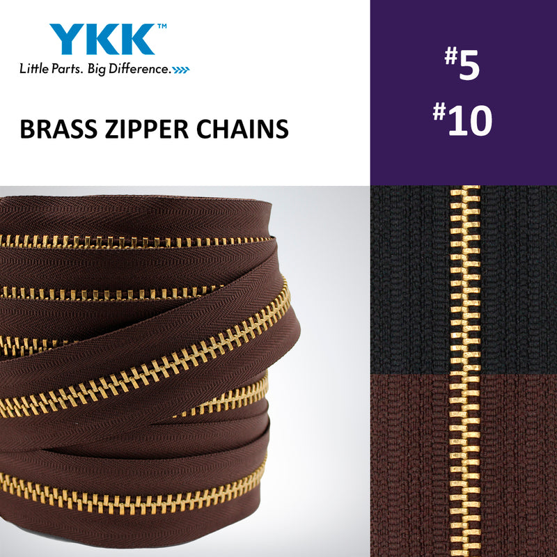 YKK® BRASS ZIPPER CHAINS