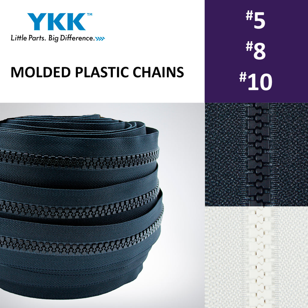 YKK MOLDED PLASTIC ZIPPER CHAINS | Quality Thread