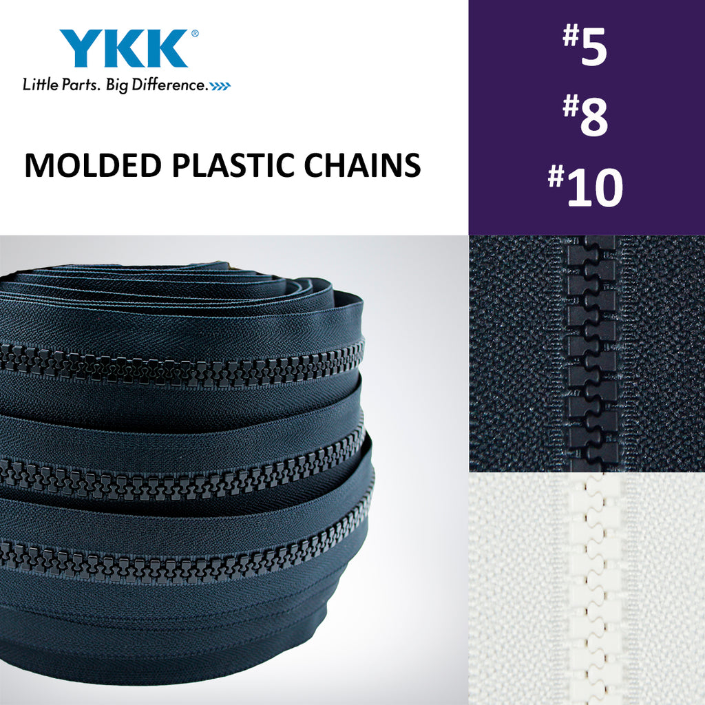 YKK MOLDED PLASTIC ZIPPER CHAINS | Quality Thread
